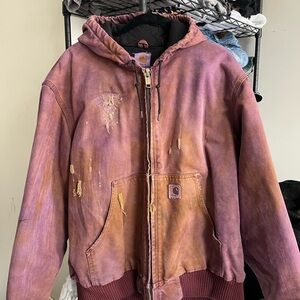Carhartt Purple and Orange Hooded Jacket